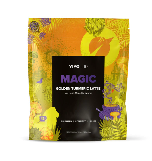 rastlinski napitek kurkuma latte magic vivolife z aptogeni